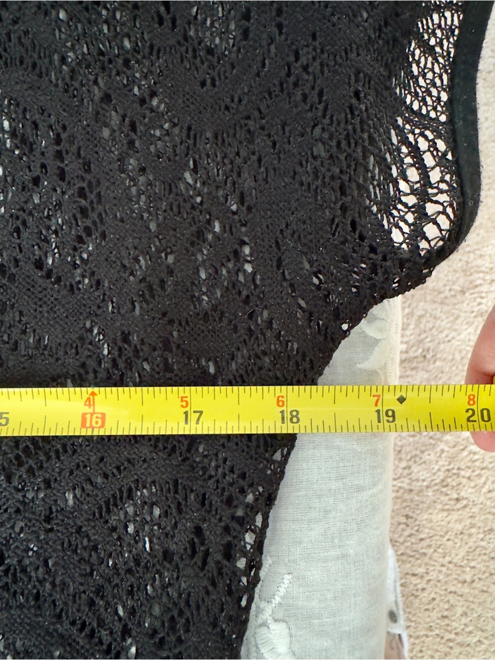 Crochet Lace Bolero Shrug - Black - Picture 3 of 7